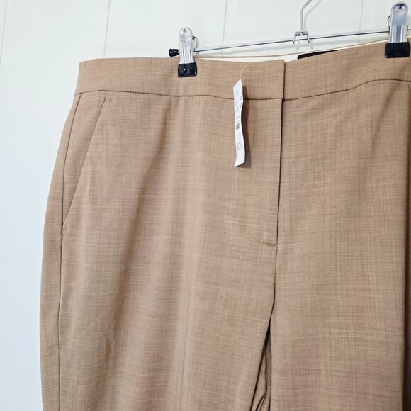 J Crew Kate Pants Tollegno 1900 Italian Wool Dress Trousers Tan Brown NWT 16 - Picture 5 of 8